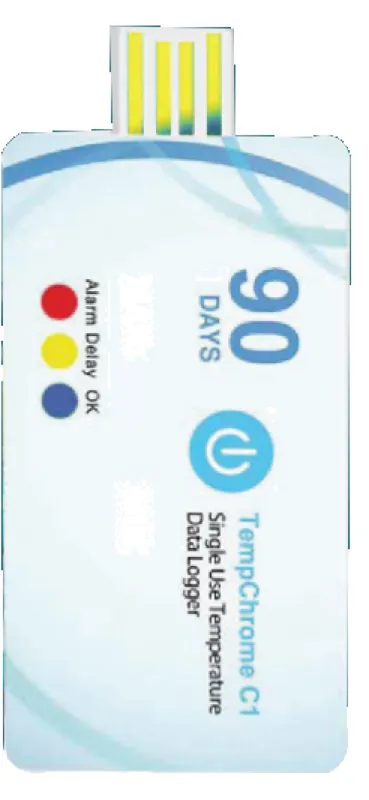 TempChrome C1 by TempChrome — single use temperature data logger PDF — supplied by Royal Kana, Dubai.