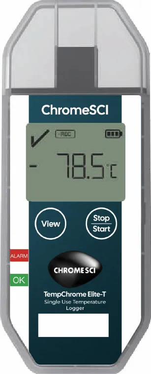 TempChrome Elite T by TempChrome — single use temperature data logger LCD 2 years — supplied by Royal Kana, Dubai.