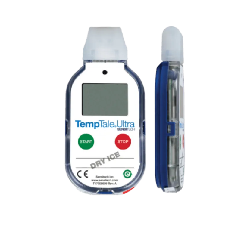 TempTale® Ultra Probeless Dry Ice by Sensitech — dry ice temperature monitor -95°C — supplied by Royal Kana, Dubai.
