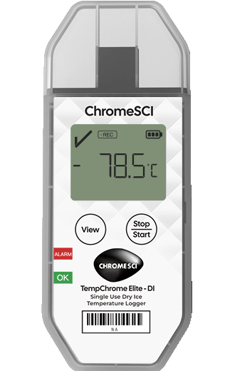 TempChrome Elite DI Single Use Dry Ice Temperature logger